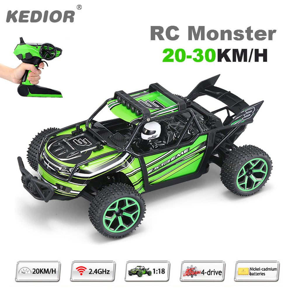 1:18 Highspeed Remote Control Car 20KM/H Speed RC Drift Car 2.4G 4wd off-road buggy with Lipo battery add a gift