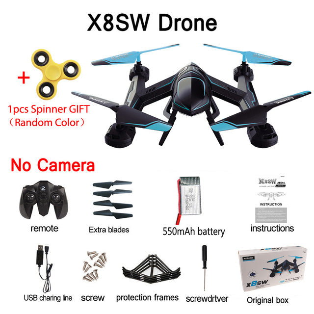 KEDIOR X8SW Quadrocopter Wifi Fpv Drone with Camera HD Rc Helicopter Quadcopter 2.4G Professional 720P Camera Helicopter