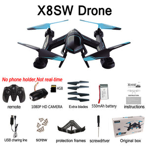 KEDIOR X8SW Quadrocopter Wifi Fpv Drone with Camera HD Rc Helicopter Quadcopter 2.4G Professional 720P Camera Helicopter