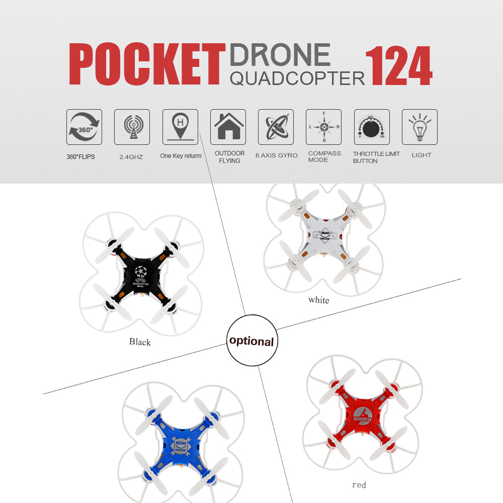 FQ777 124 Micro Pocket Drone 4CH 6Axis Gyro 2.4G Switchable Controller Mini Quadcopter RTF Kids Toys drone with camera hd fq777