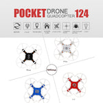 FQ777 124 Micro Pocket Drone 4CH 6Axis Gyro 2.4G Switchable Controller Mini Quadcopter RTF Kids Toys drone with camera hd fq777